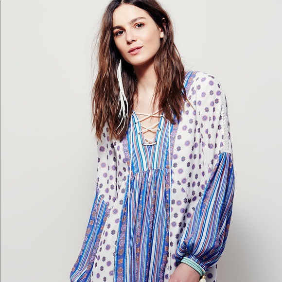 Free People lace-up front dress - Picture 1 of 8